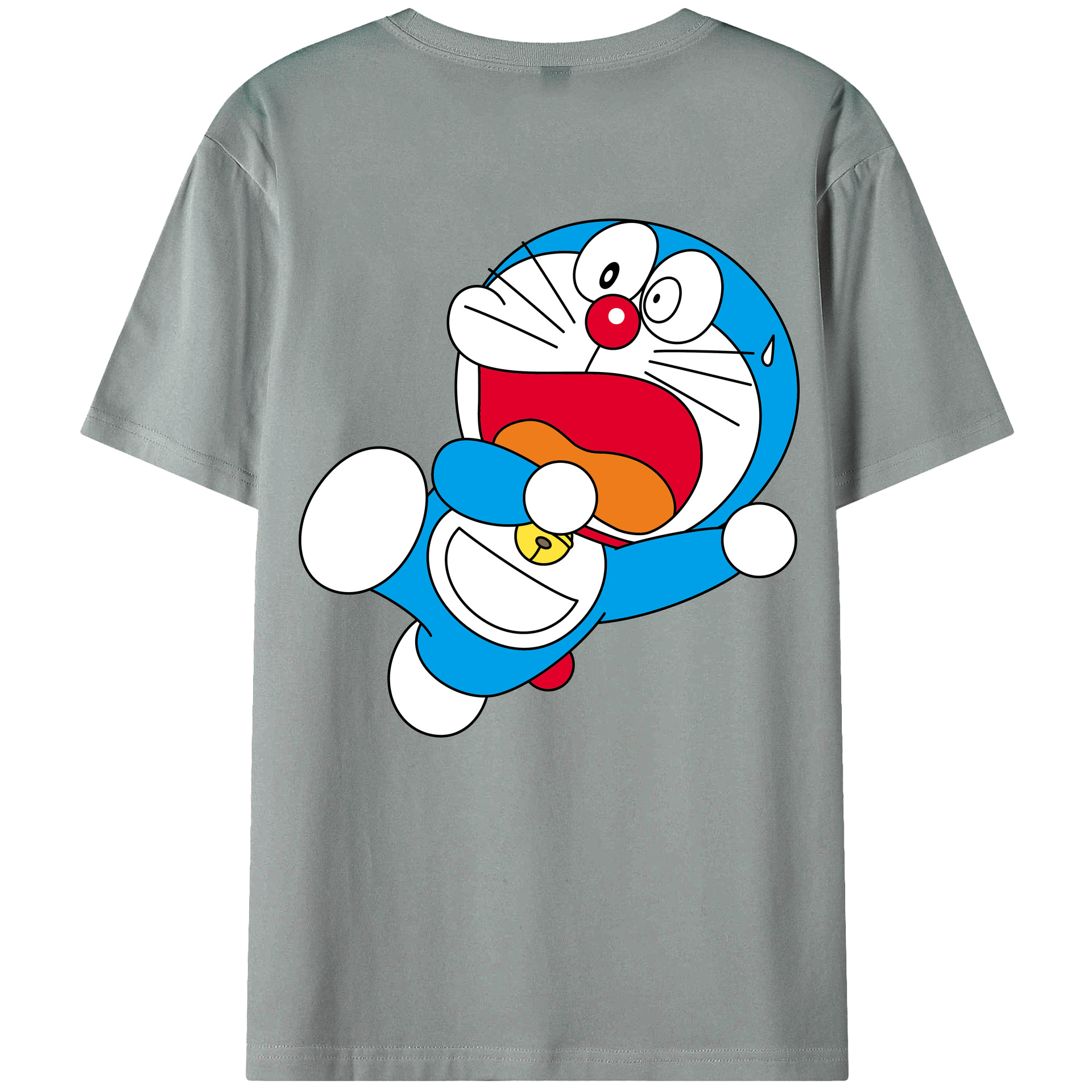 （画像用） ドラえもん Doraemon 綿100％ メンズ半袖Tシャツ（バックプリント） 通気性